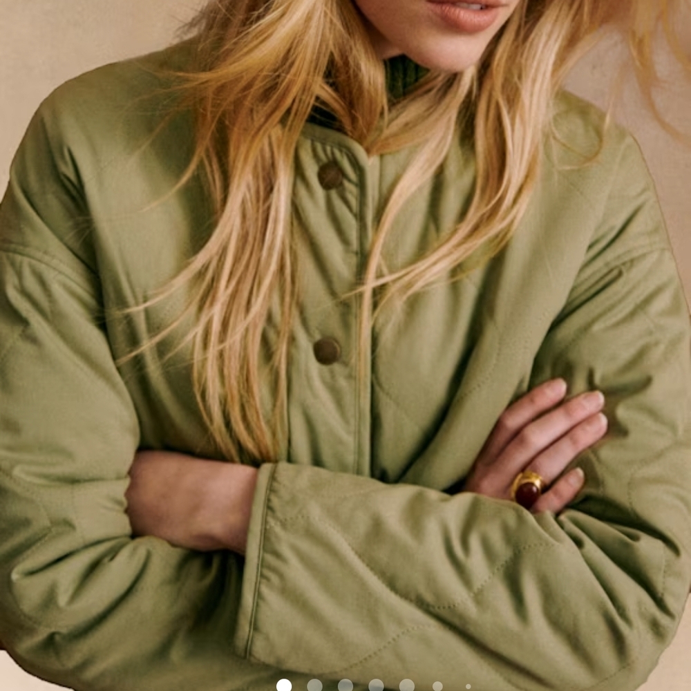Sezane Farel Jacket Kaki Clair - Picture 8 of 8
